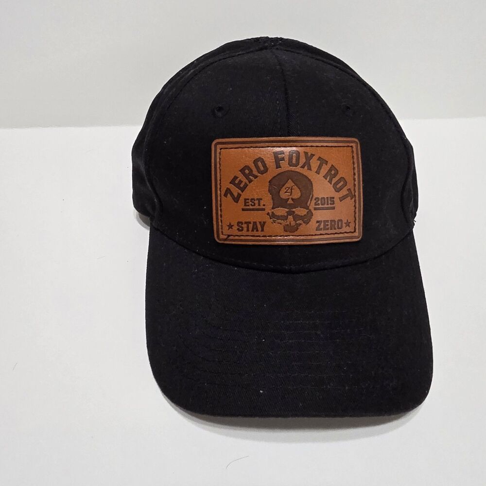 Zero Foxtrot Hat Black Skull Patch Snapback Trucker Cap Stay Zero OSFM